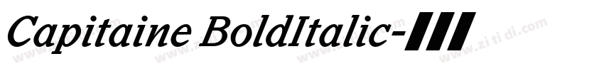 Capitaine BoldItalic字体转换